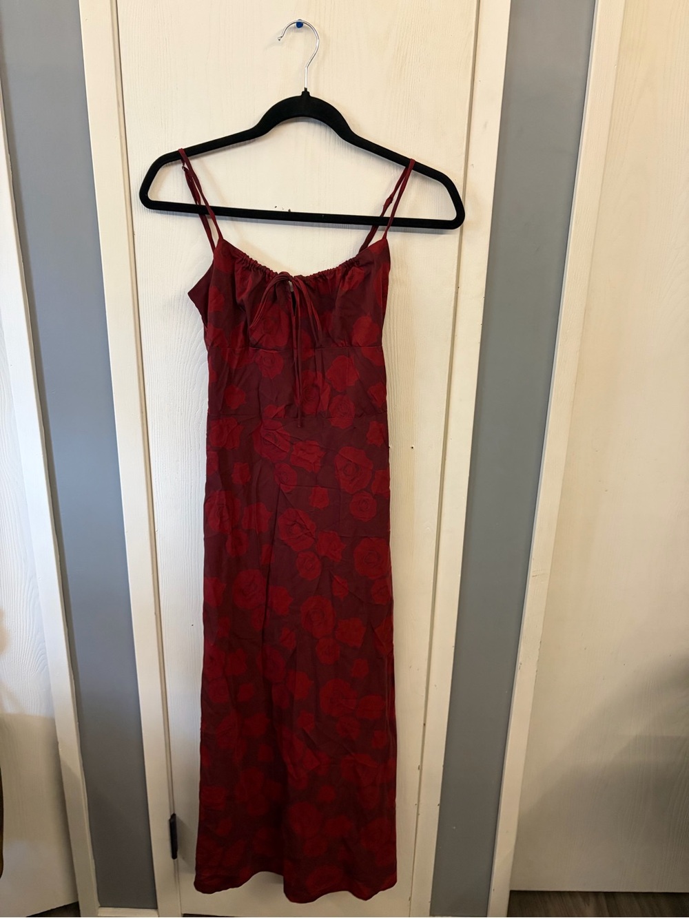 Red Floral Slip Dress